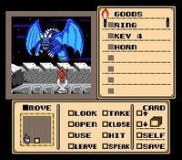 une photo d'Ã©cran de Shadowgate sur Nintendo Nes